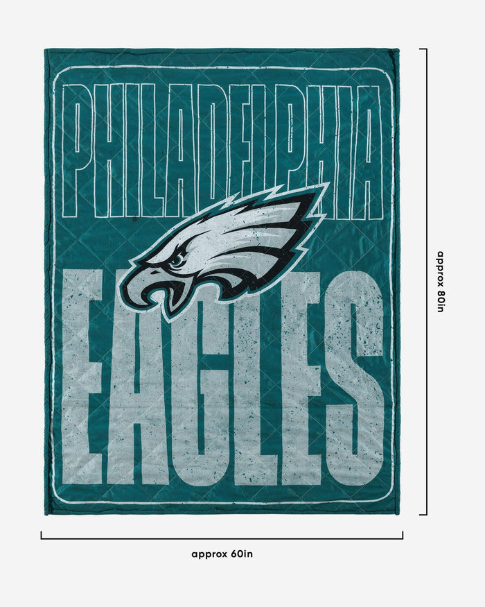 Philadelphia Eagles Big Game Sherpa Lined Throw Blanket FOCO - FOCO.com