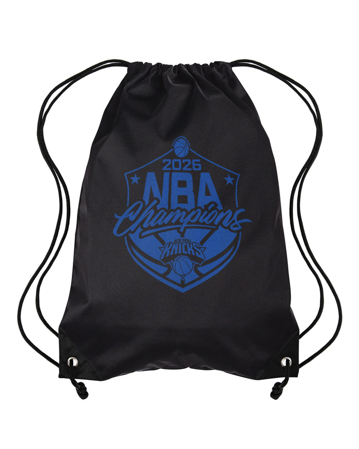 New York Knicks 2026 NBA Champions Team Logo Drawstring Backpack FOCO - FOCO.com