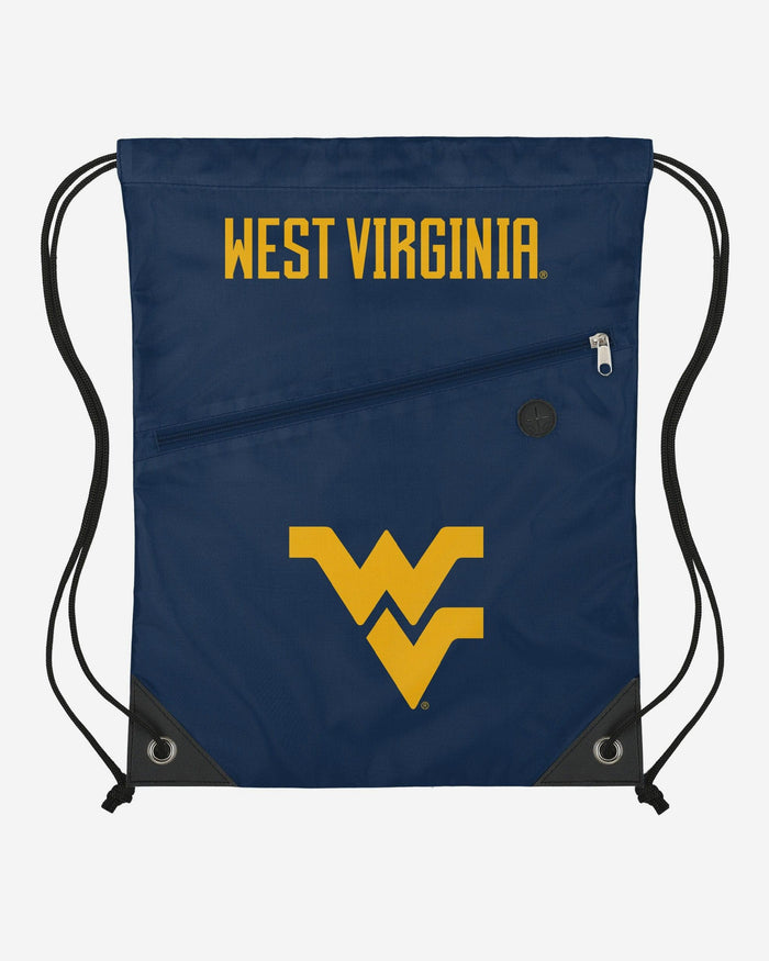 West Virginia Mountaineers Pocket Drawstring Backpack FOCO - FOCO.com