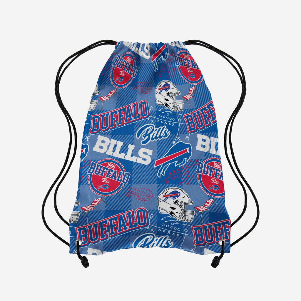 Buffalo Bills Thematic Repeat Print Drawstring Backpack FOCO - FOCO.com