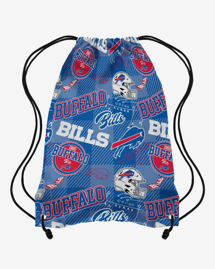 Buffalo Bills Thematic Repeat Print Drawstring Backpack FOCO - FOCO.com
