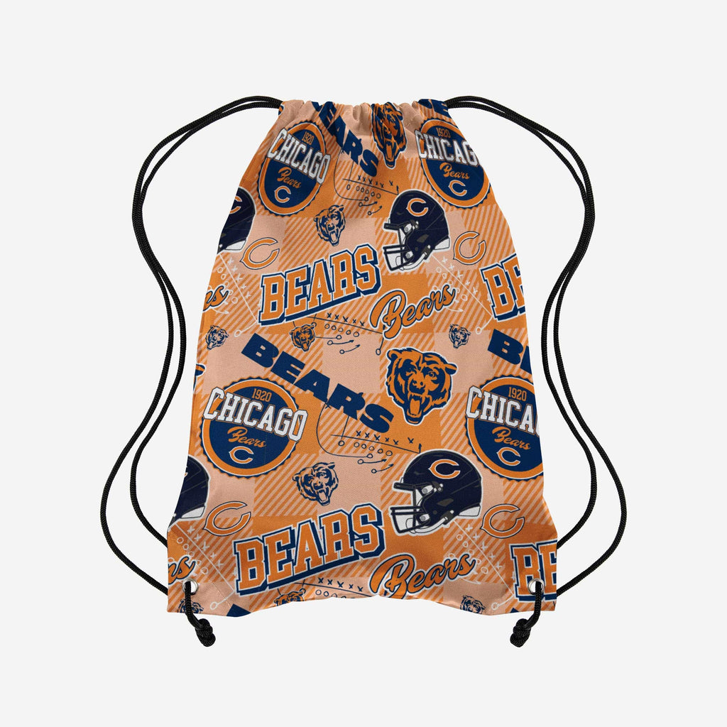 Chicago Bears Thematic Repeat Print Drawstring Backpack FOCO - FOCO.com