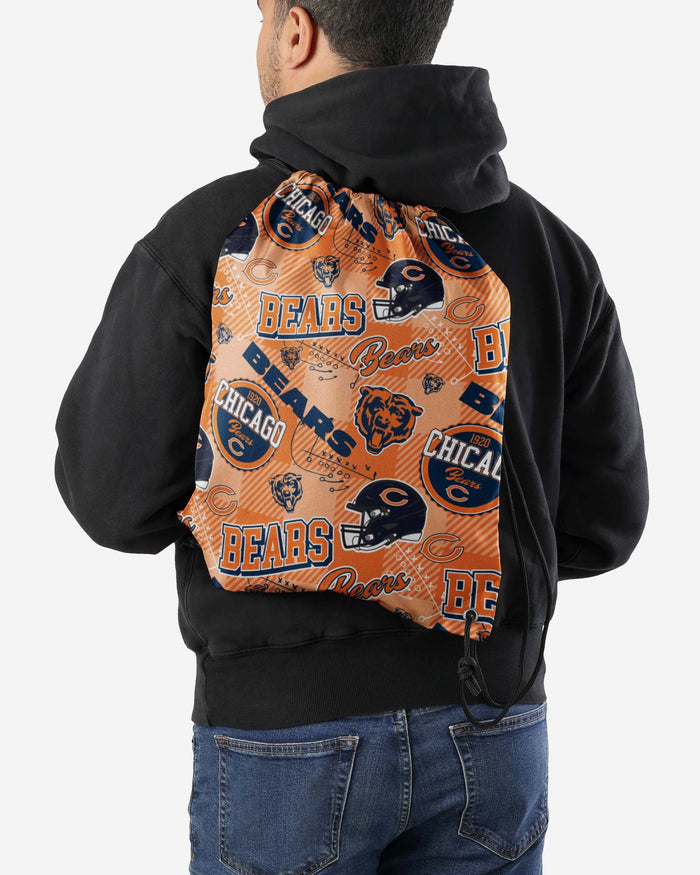 Chicago Bears Thematic Repeat Print Drawstring Backpack FOCO - FOCO.com
