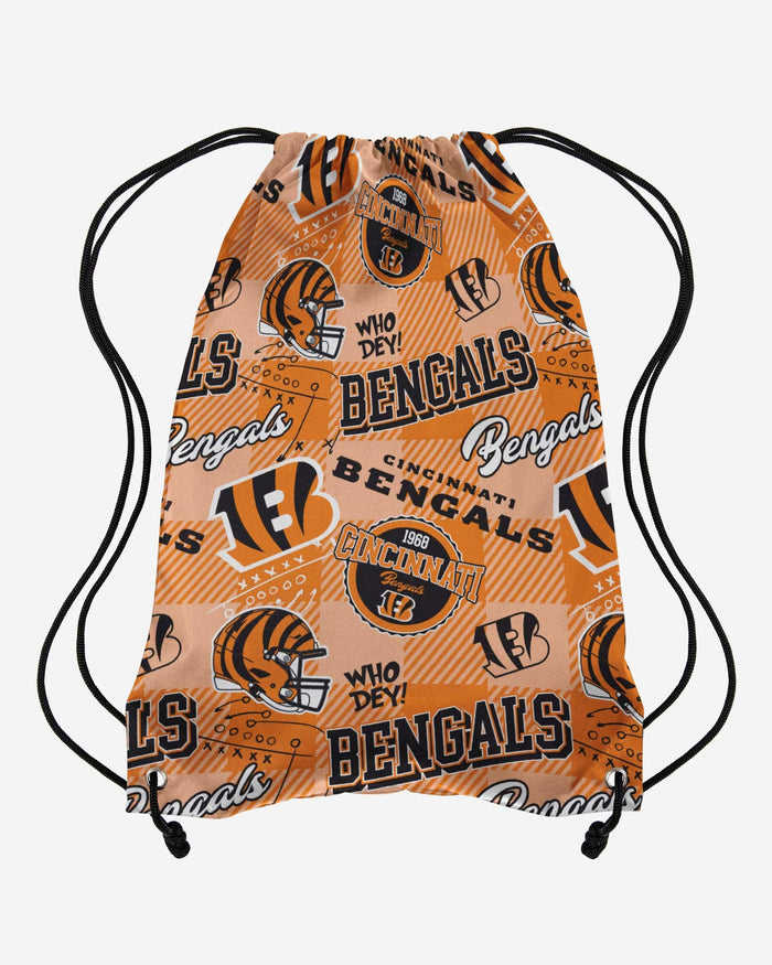 Cincinnati Bengals Thematic Repeat Print Drawstring Backpack FOCO - FOCO.com