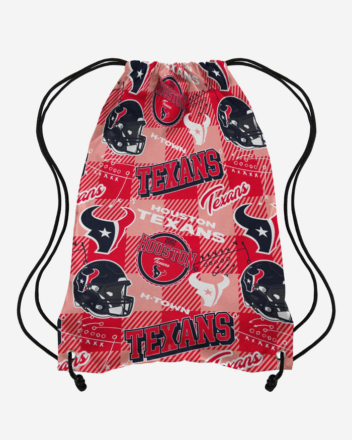 Houston Texans Thematic Repeat Print Drawstring Backpack FOCO - FOCO.com