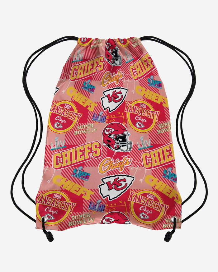 Kansas City Chiefs Thematic Repeat Print Drawstring Backpack FOCO - FOCO.com