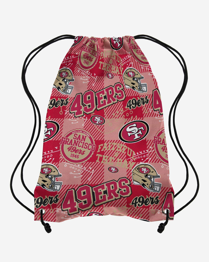 San Francisco 49ers Thematic Repeat Print Drawstring Backpack FOCO - FOCO.com