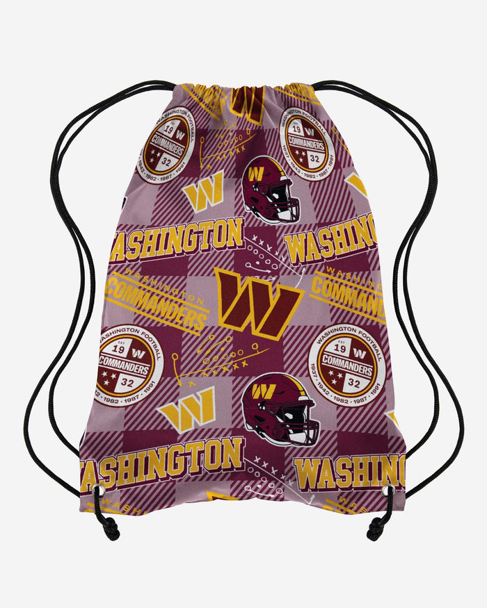 Washington Commanders Thematic Repeat Print Drawstring Backpack FOCO - FOCO.com