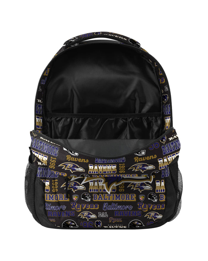 Baltimore Ravens Repeat Retro Print Action Backpack FOCO - FOCO.com