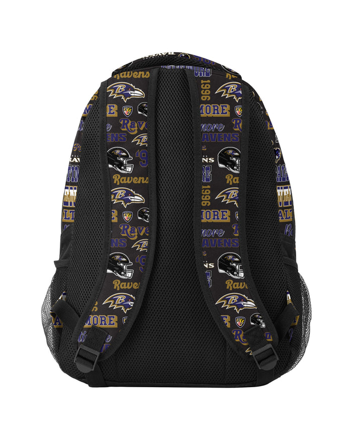 Baltimore Ravens Repeat Retro Print Action Backpack FOCO - FOCO.com