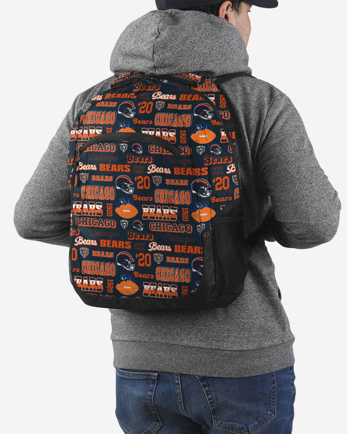 Chicago Bears Repeat Retro Print Action Backpack FOCO - FOCO.com