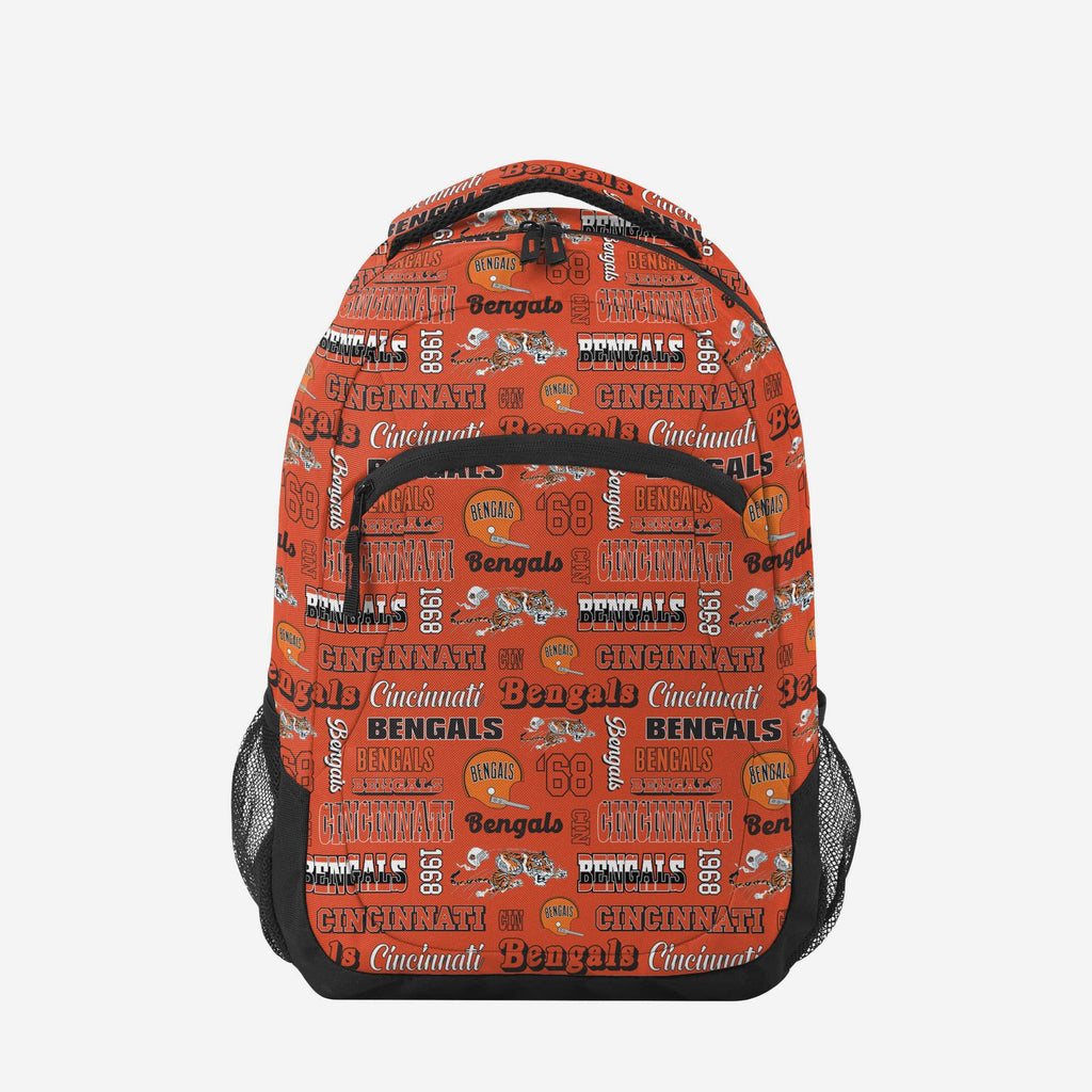 Cincinnati Bengals Repeat Retro Print Action Backpack FOCO - FOCO.com