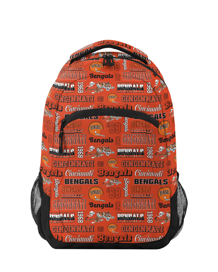 Cincinnati Bengals Repeat Retro Print Action Backpack FOCO - FOCO.com