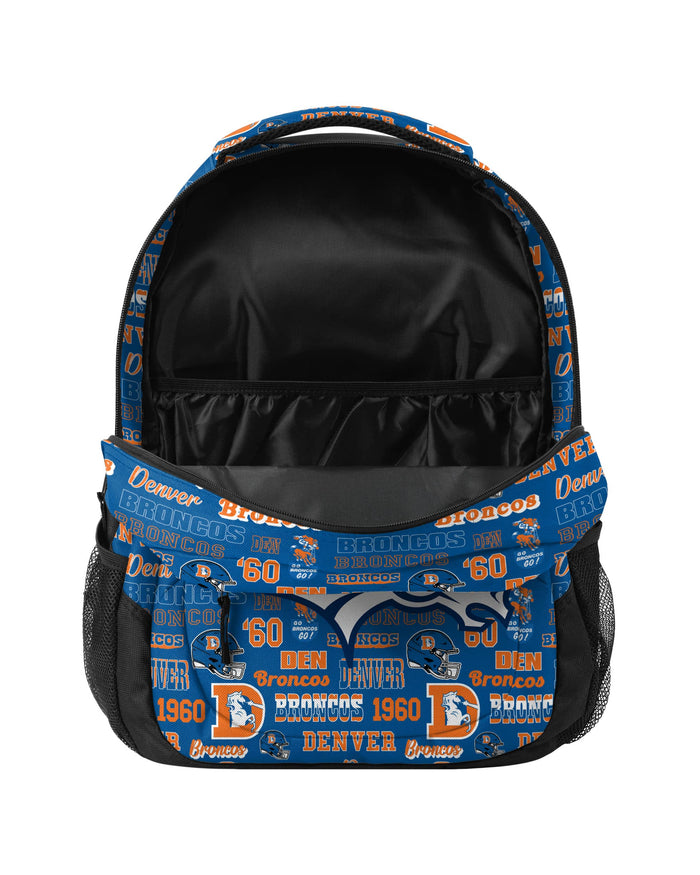 Denver Broncos Repeat Retro Print Action Backpack FOCO - FOCO.com
