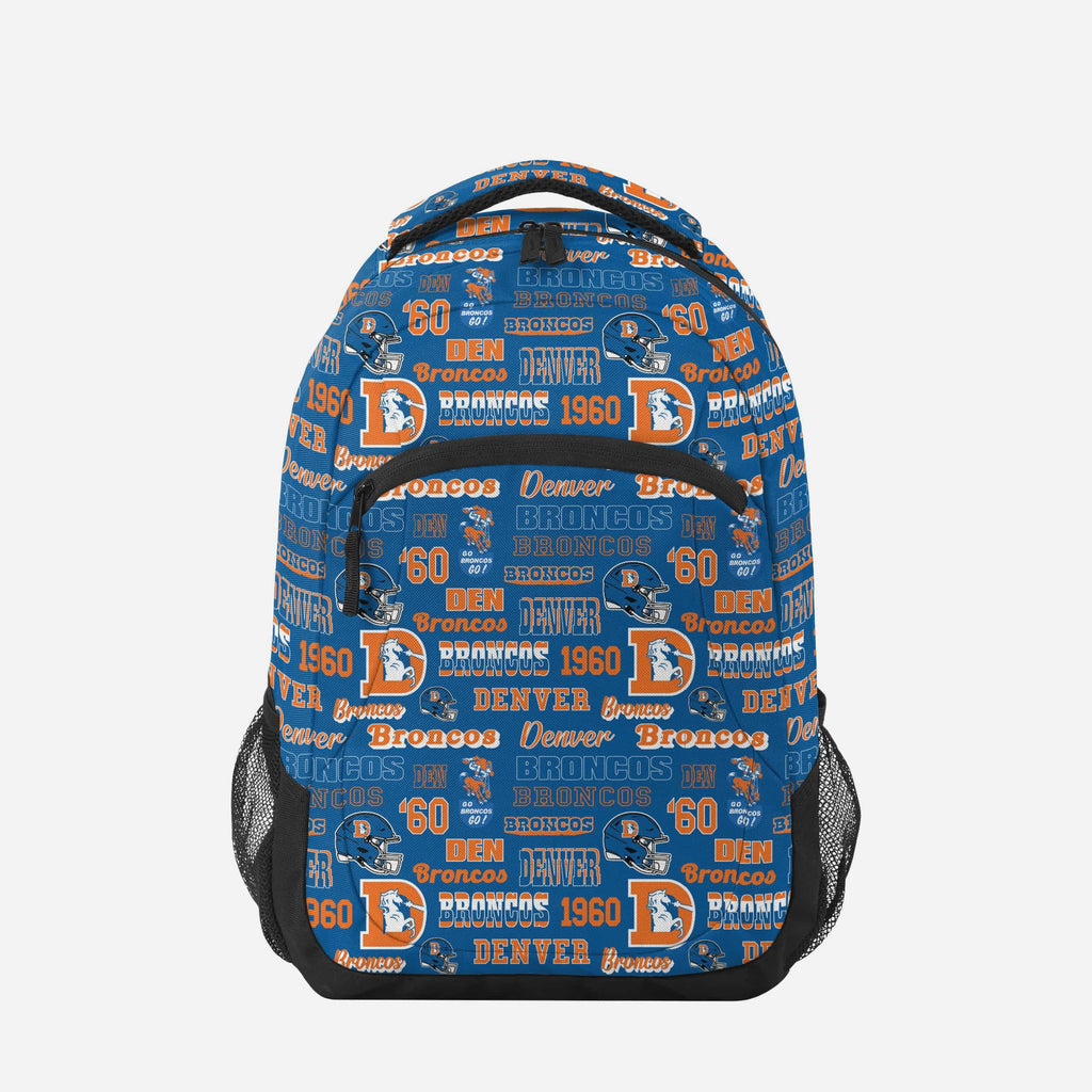 Denver Broncos Repeat Retro Print Action Backpack FOCO - FOCO.com