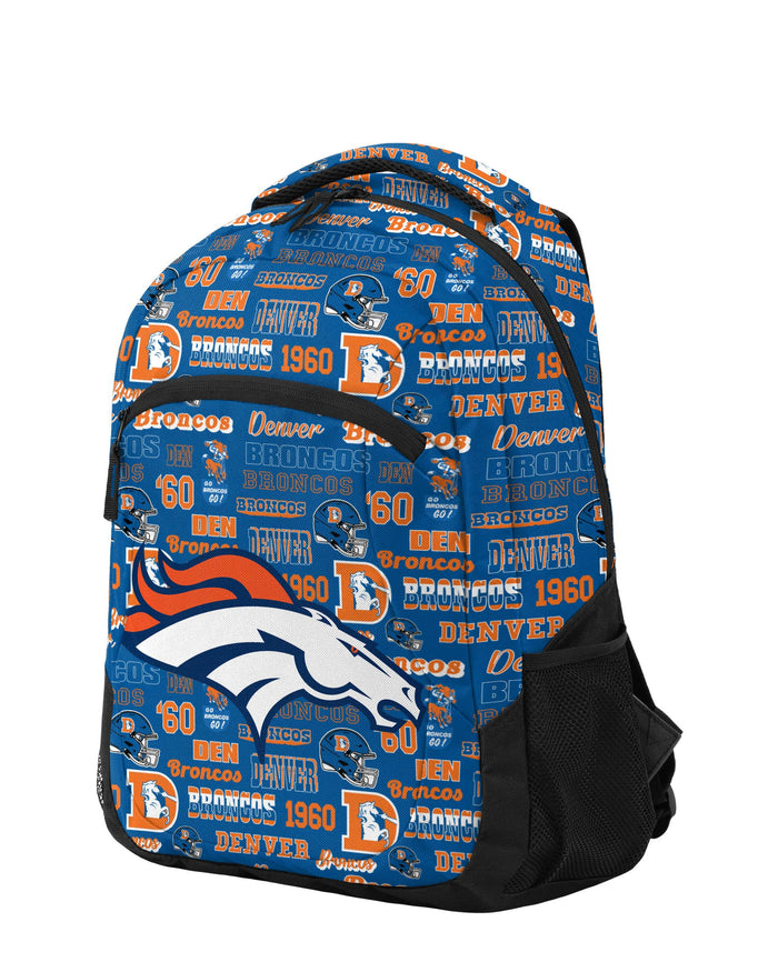 Denver Broncos Repeat Retro Print Action Backpack FOCO - FOCO.com