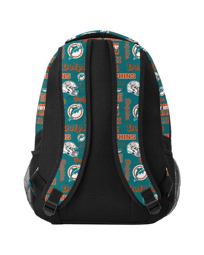 Miami Dolphins Repeat Retro Print Action Backpack FOCO - FOCO.com