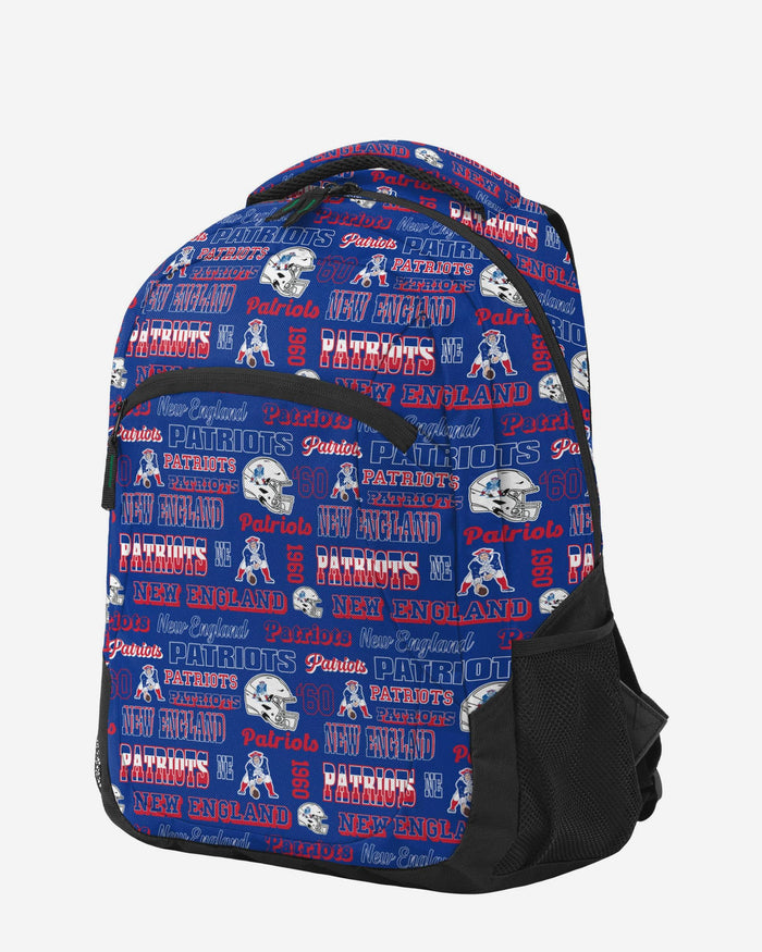 New England Patriots Repeat Retro Print Action Backpack FOCO - FOCO.com