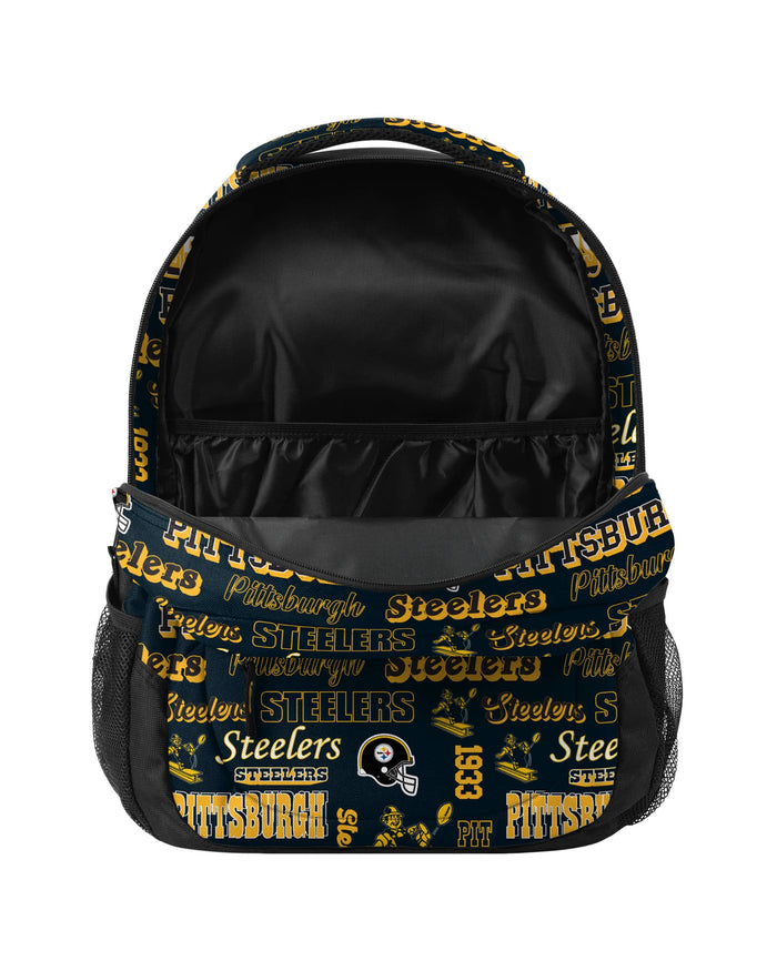 Pittsburgh Steelers Repeat Retro Print Action Backpack FOCO - FOCO.com