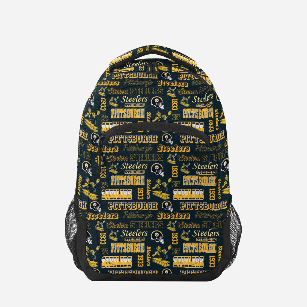 Pittsburgh Steelers Repeat Retro Print Action Backpack FOCO - FOCO.com