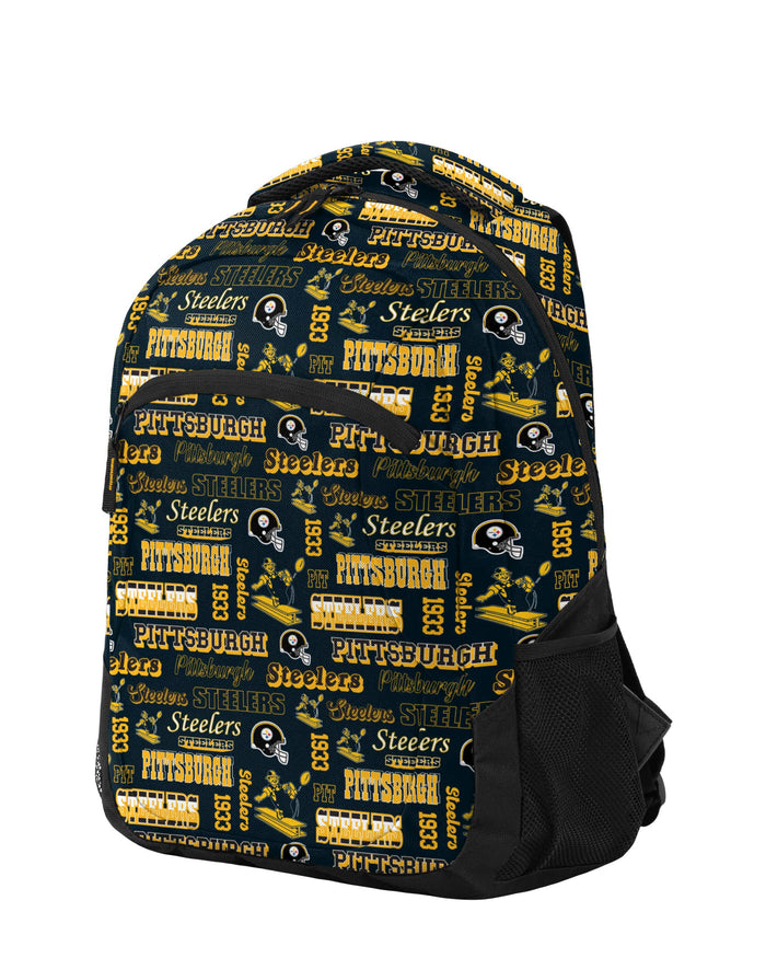 Pittsburgh Steelers Repeat Retro Print Action Backpack FOCO - FOCO.com