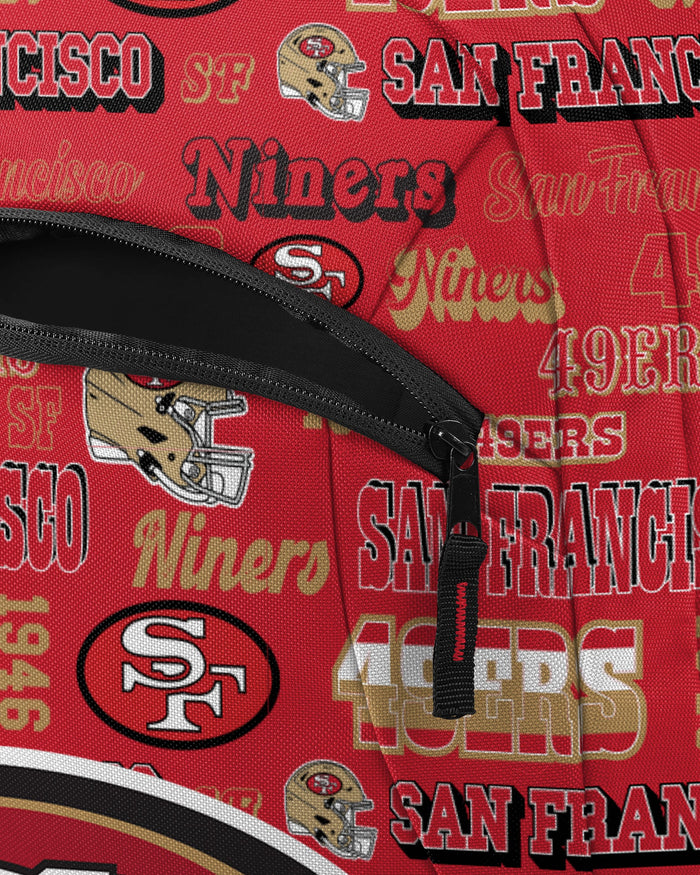 San Francisco 49ers Repeat Retro Print Action Backpack FOCO - FOCO.com