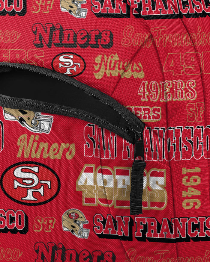 San Francisco 49ers Repeat Retro Print Action Backpack FOCO - FOCO.com