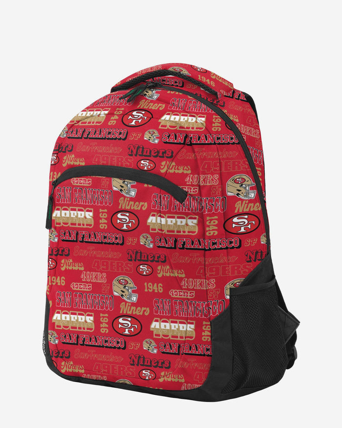 San Francisco 49ers Repeat Retro Print Action Backpack FOCO - FOCO.com
