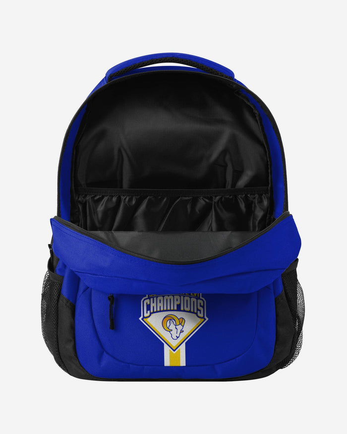 Los Angeles Rams Super Bowl LVI Champions Action Backpack FOCO - FOCO.com