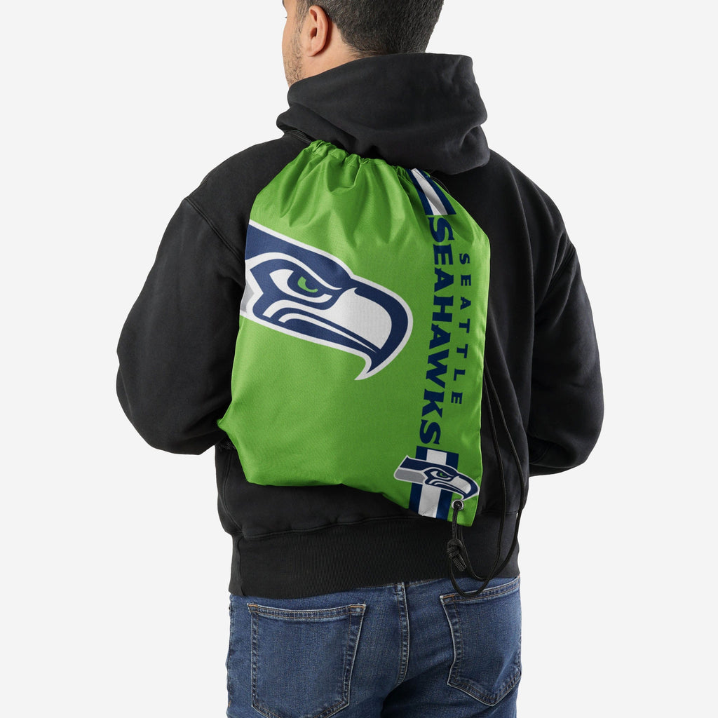 Seattle Seahawks Green Alternate Color Big Logo Drawstring Backpack FOCO