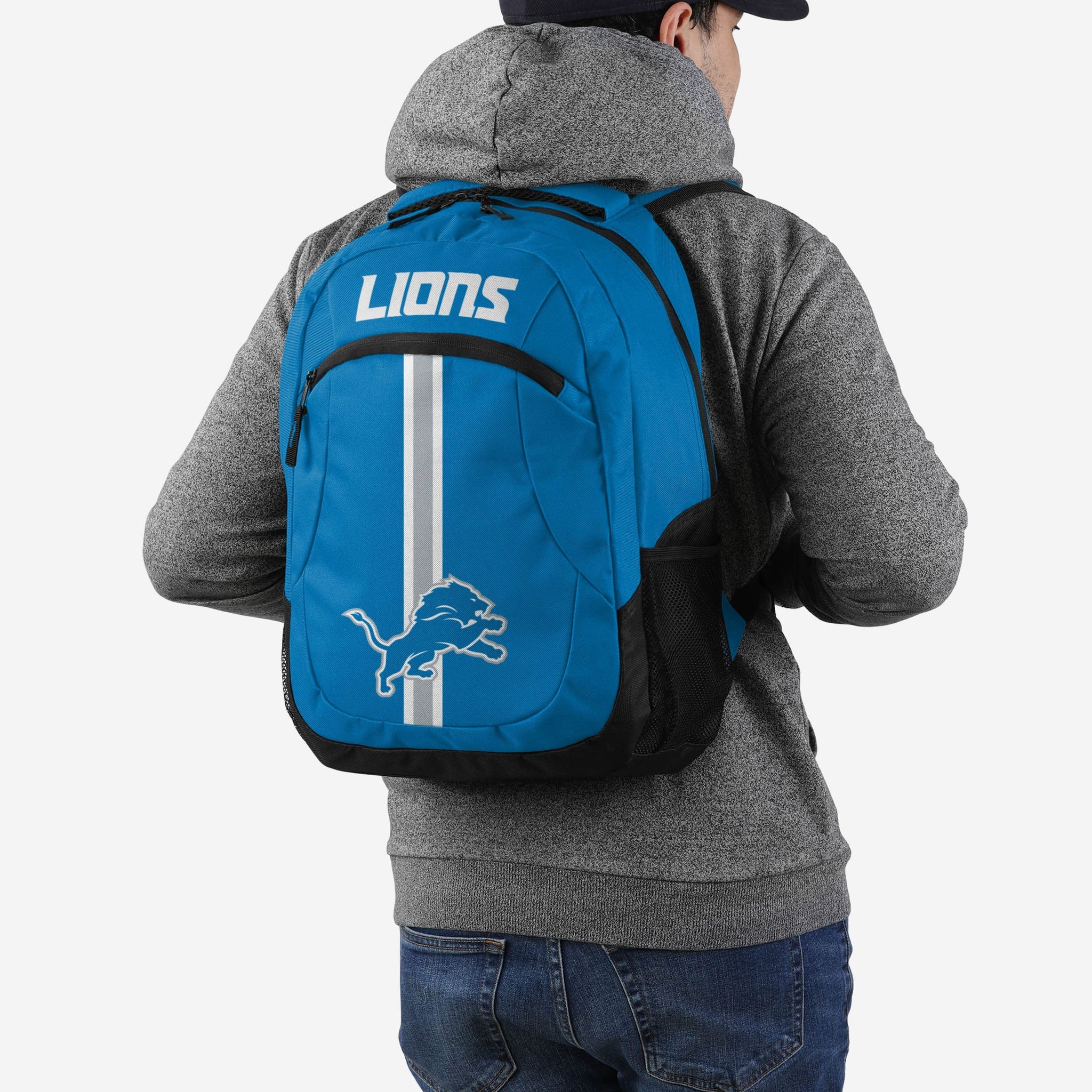 detroit lions nike backpack Detroit Lions Blue Alternate Color Action Backpack FOCO