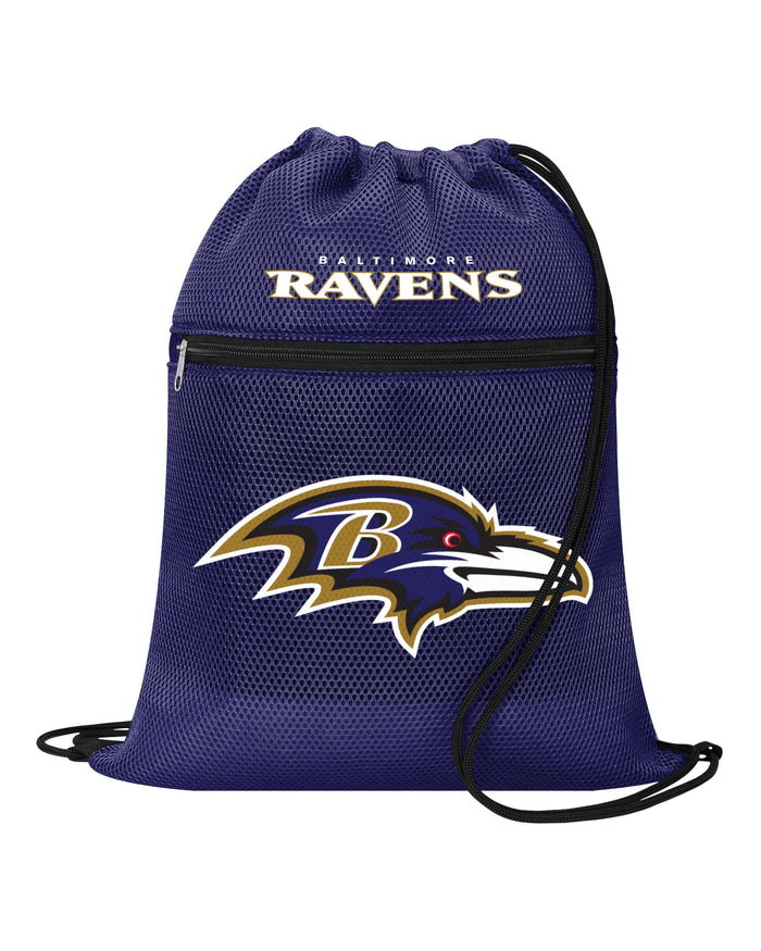 Baltimore Ravens Mesh Pocket Drawstring Backpack FOCO - FOCO.com