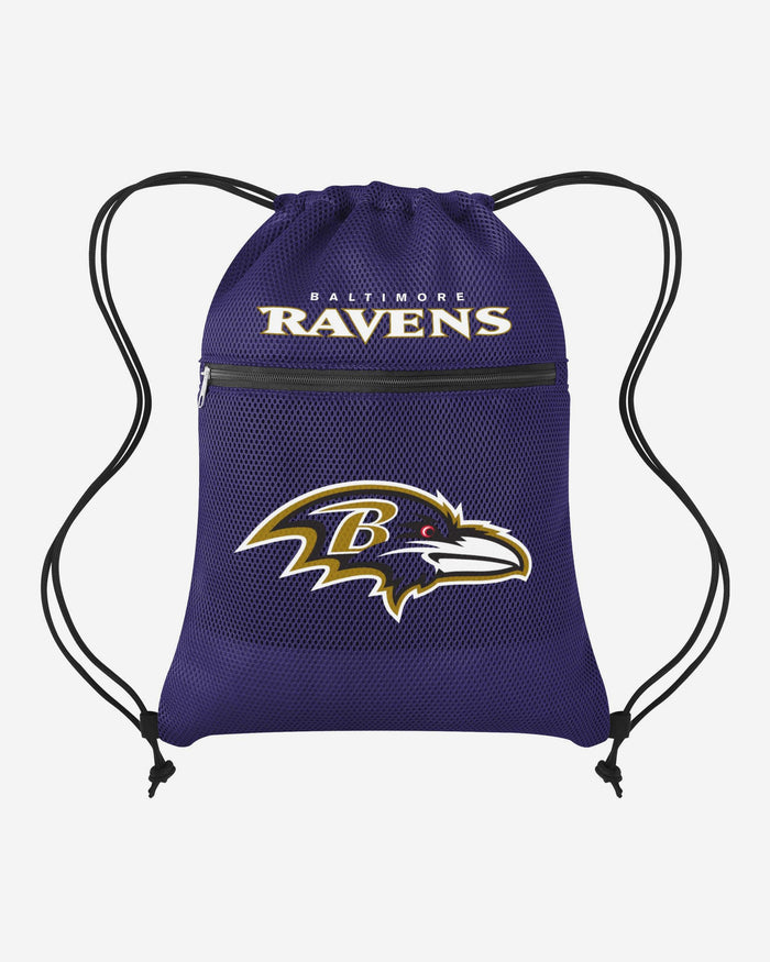 Baltimore Ravens Mesh Pocket Drawstring Backpack FOCO - FOCO.com