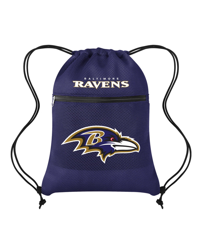 Baltimore Ravens Mesh Pocket Drawstring Backpack FOCO - FOCO.com