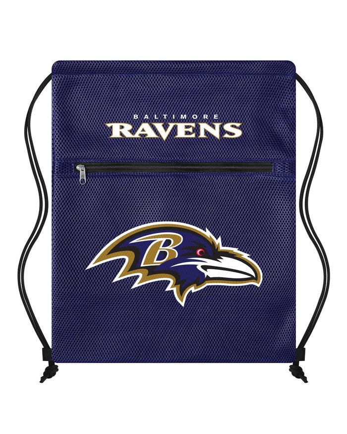 Baltimore Ravens Mesh Pocket Drawstring Backpack FOCO - FOCO.com