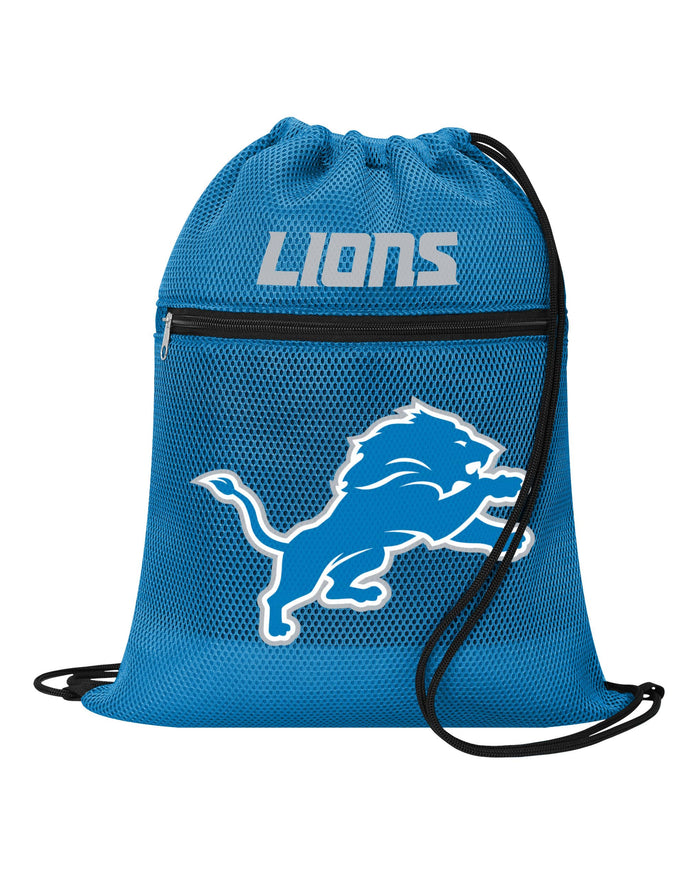 Detroit Lions Mesh Pocket Drawstring Backpack FOCO - FOCO.com