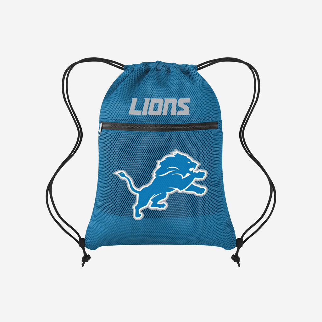 Detroit Lions Mesh Pocket Drawstring Backpack FOCO - FOCO.com