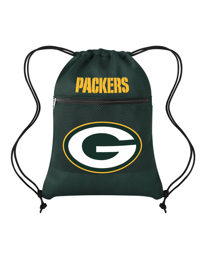 Green Bay Packers Mesh Pocket Drawstring Backpack FOCO - FOCO.com
