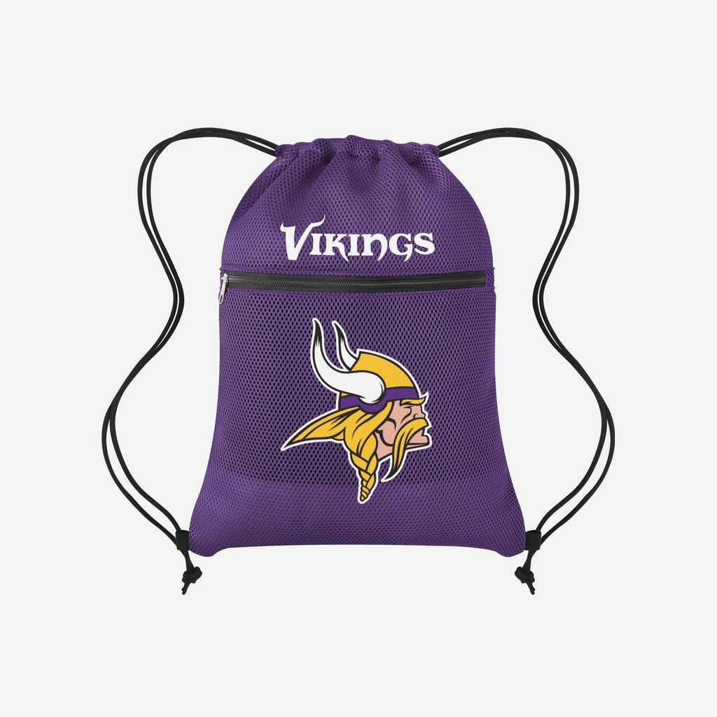 Minnesota Vikings Mesh Pocket Drawstring Backpack FOCO - FOCO.com