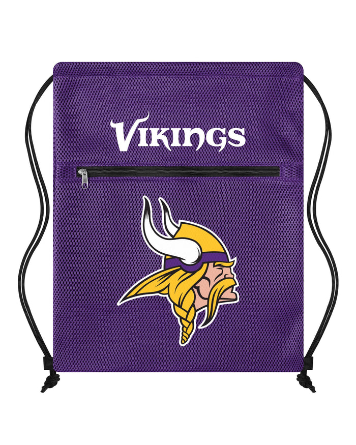 Minnesota Vikings Mesh Pocket Drawstring Backpack FOCO - FOCO.com