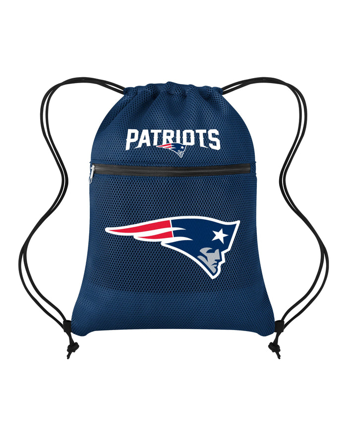New England Patriots Mesh Pocket Drawstring Backpack FOCO - FOCO.com