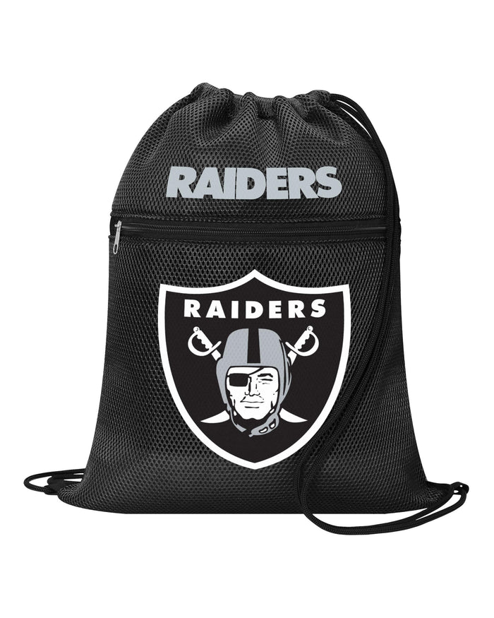 Las Vegas Raiders Mesh Pocket Drawstring Backpack FOCO - FOCO.com