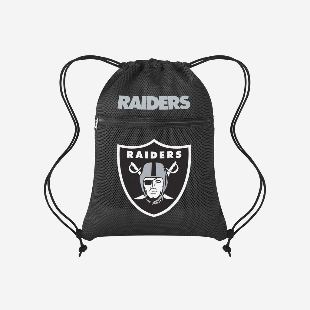 Las Vegas Raiders Mesh Pocket Drawstring Backpack FOCO - FOCO.com