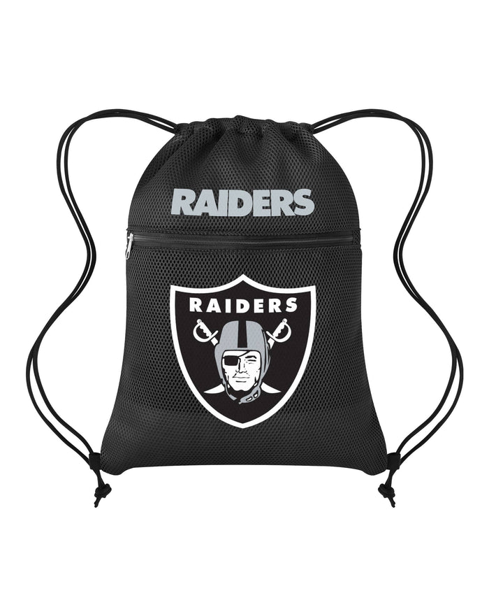 Las Vegas Raiders Mesh Pocket Drawstring Backpack FOCO - FOCO.com