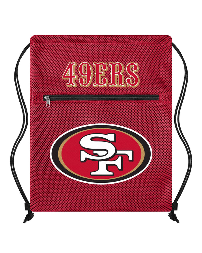 San Francisco 49ers Mesh Pocket Drawstring Backpack FOCO - FOCO.com