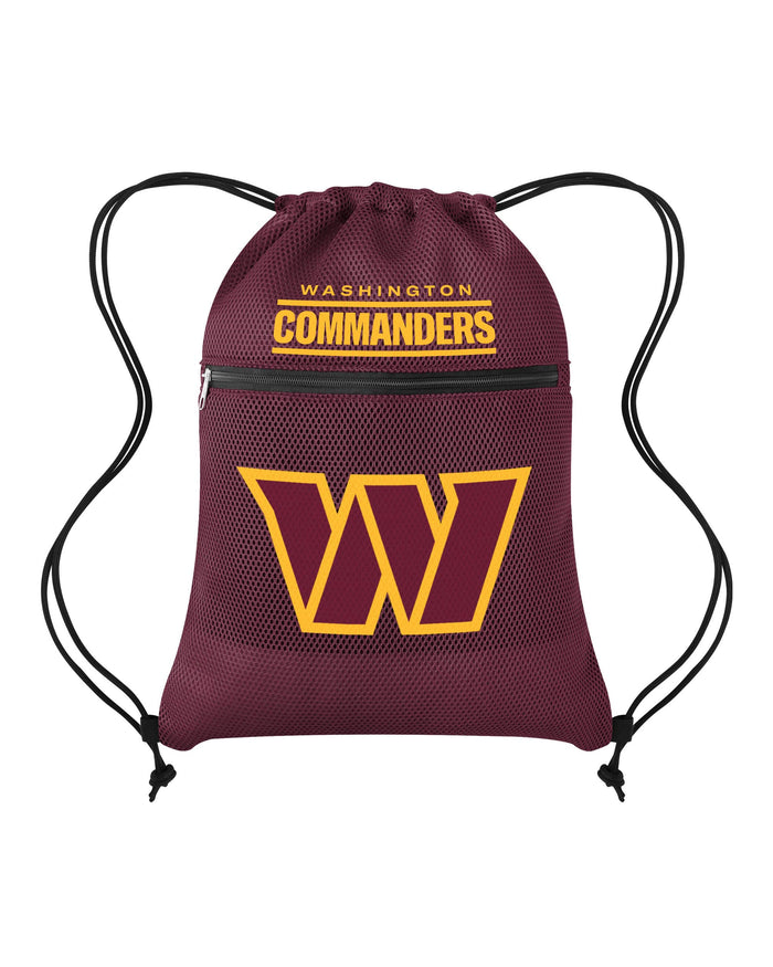 Washington Commanders Mesh Pocket Drawstring Backpack FOCO - FOCO.com