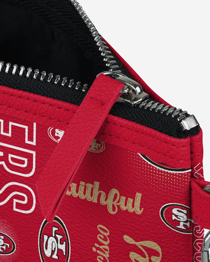 San Francisco 49ers Spirited Style Printed Collection Repeat Logo Wristlet FOCO - FOCO.com