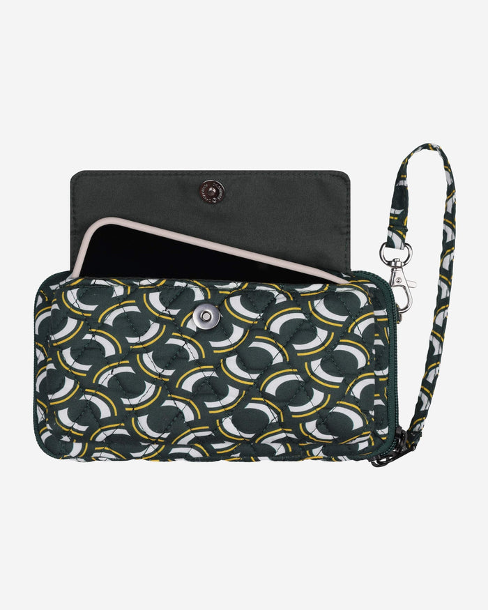 Green Bay Packers Quilted Printed Wristlet FOCO - FOCO.com