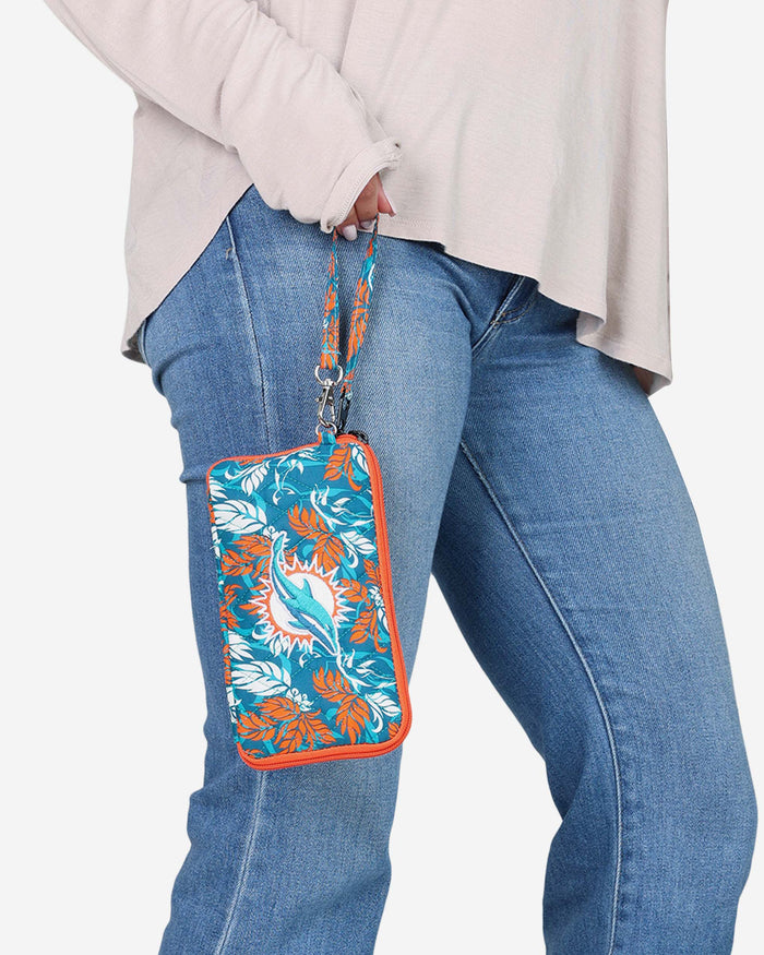 Miami Dolphins Quilted Printed Wristlet FOCO - FOCO.com