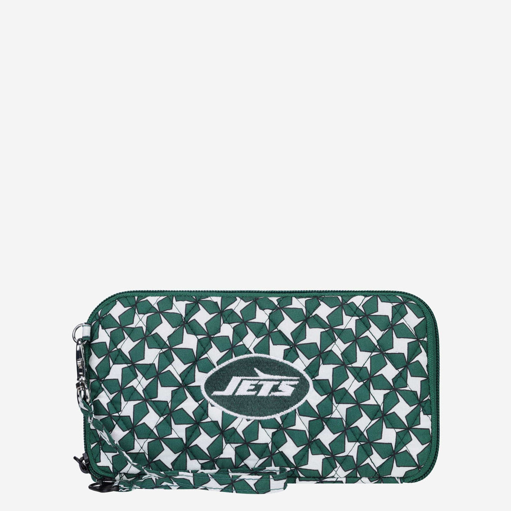 New York Jets Quilted Printed Wristlet FOCO - FOCO.com